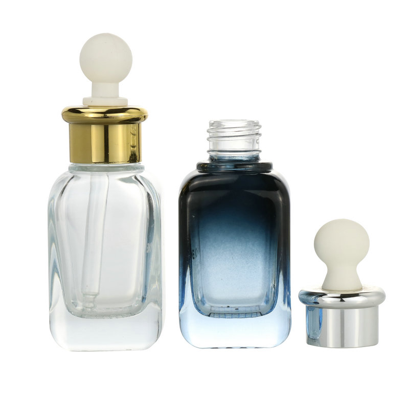 Skin care massage oil 10ml 20ml 40ml clear glass dropper bottle with gold dripper top wholesales