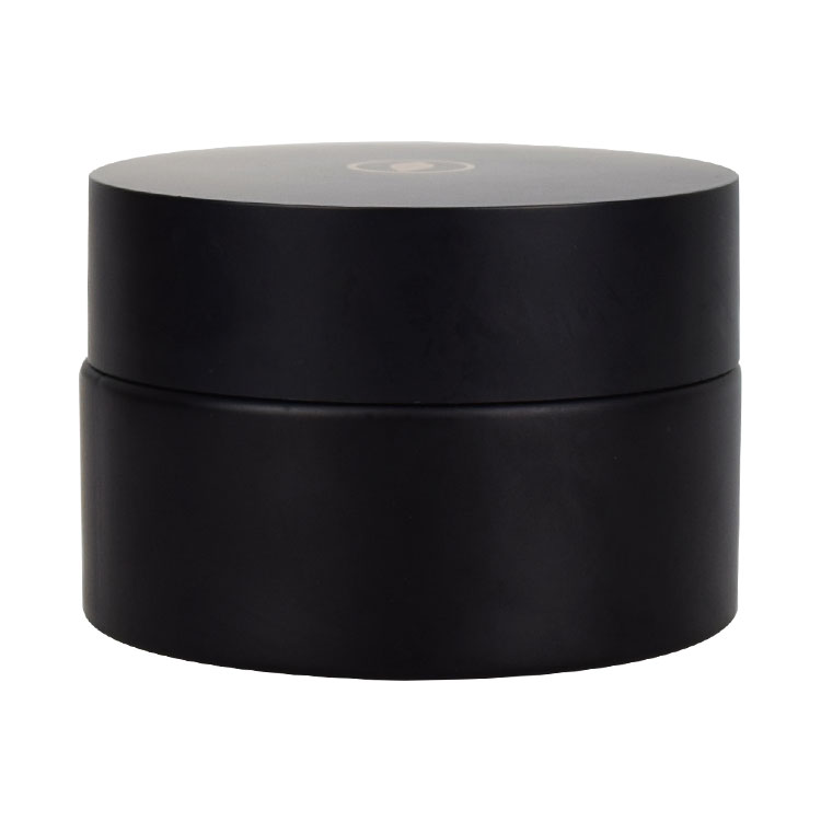 Skin care packaging 120ml black matte glass jar 4oz cosmetic jar for face cream