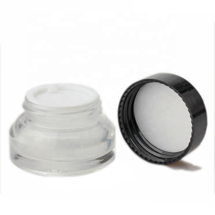 Skin care packaging amber glass cosmetic jar skin cream jar glass containers cosmetics