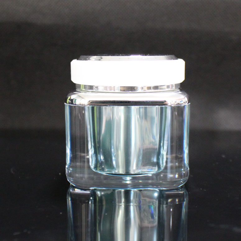 Skin care packing 30g 50g cosmetic plastic container face eye cream acrylic jars pot with gold silver lid packaging cosmetique