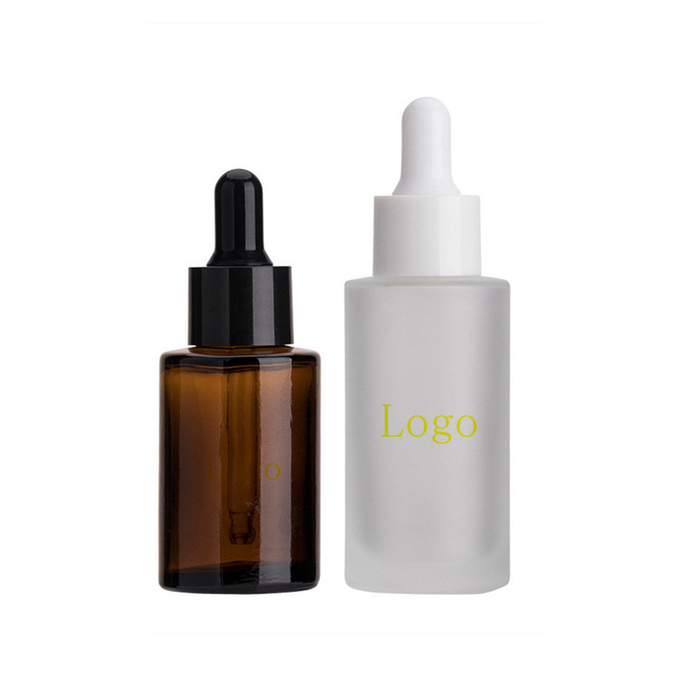 Skin care painted blue pink serum bottle with custom logo serum bottle with box
