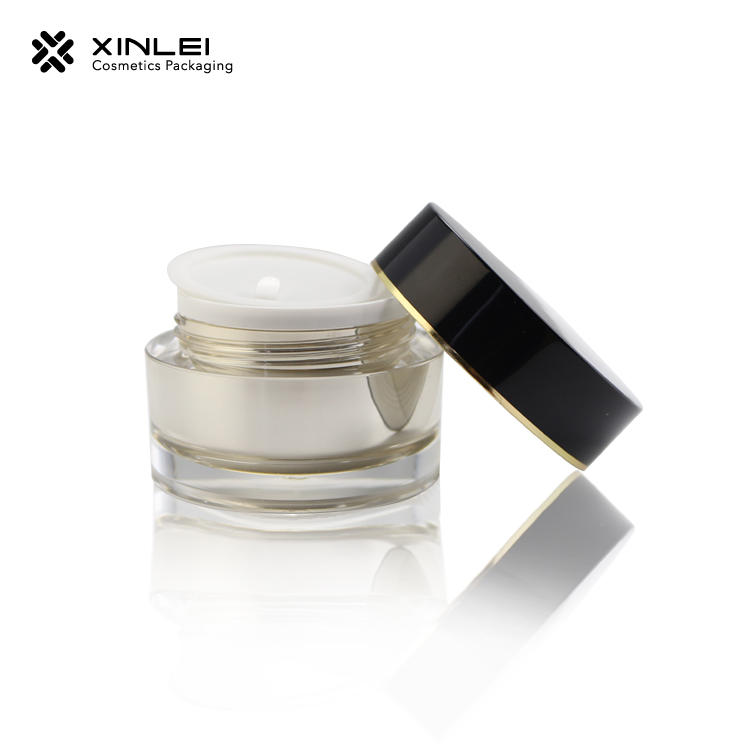 Skin care round acrylic cosmetic acrylic mason jar 30g