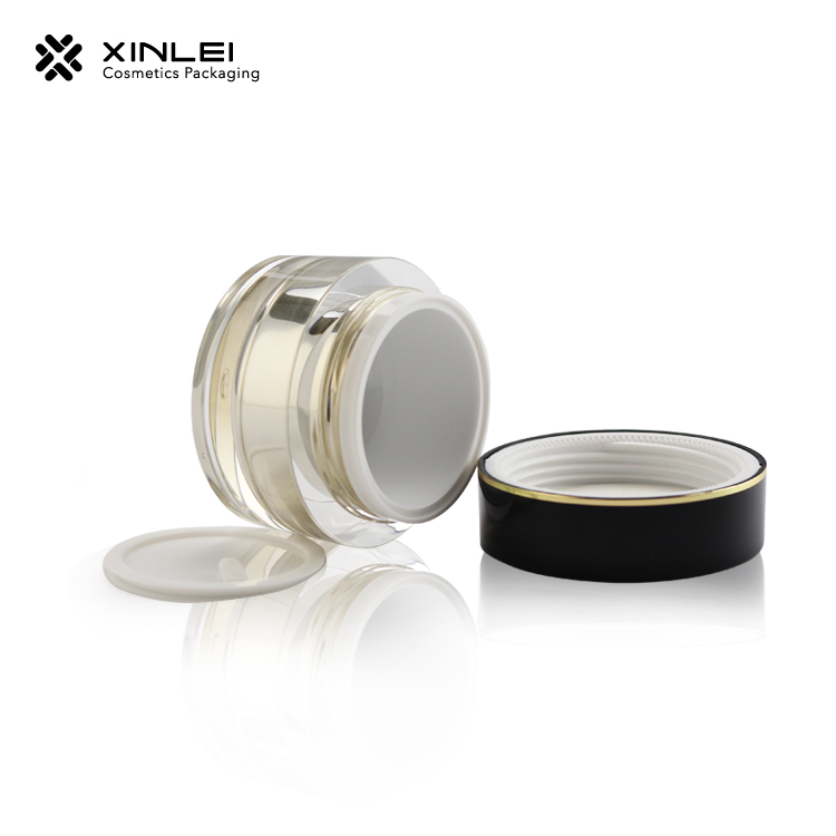 Skin care round acrylic cosmetic acrylic mason jar 30g