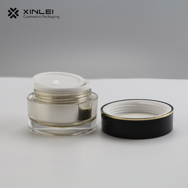 Skin care round acrylic cosmetic acrylic mason jar 30g