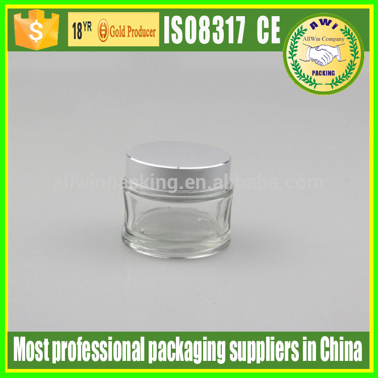 Skin whitening and lightening kojic acid face cream packaging glass jar cream container