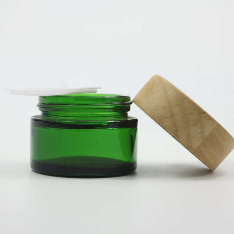 Skin whitening and lightening kojic acid face cream packaging glass jar cream container