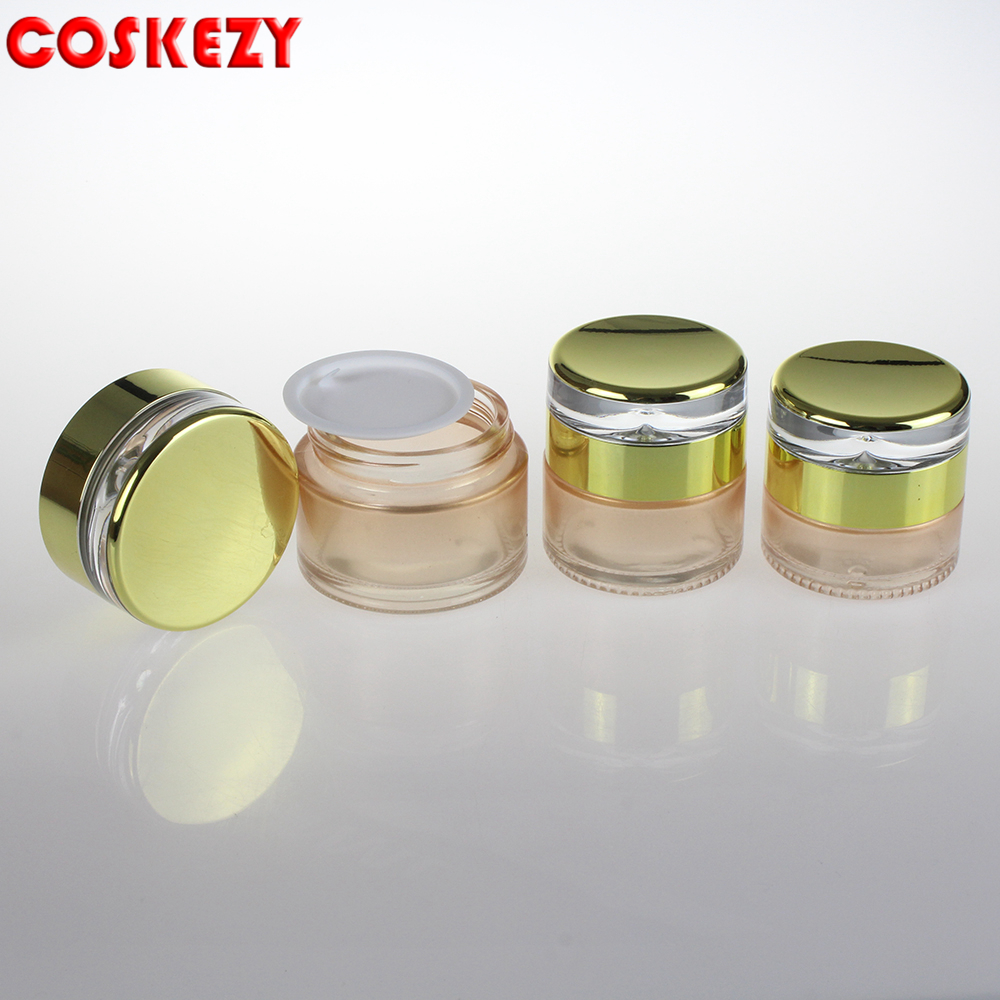 Skincare 20ml 30ml 50ml 60ml 80ml 100ml 120ml Empty Glass Serum Pump Bottle for Set, High Quality 20g 30g 50g Cosmetic Jar Glass