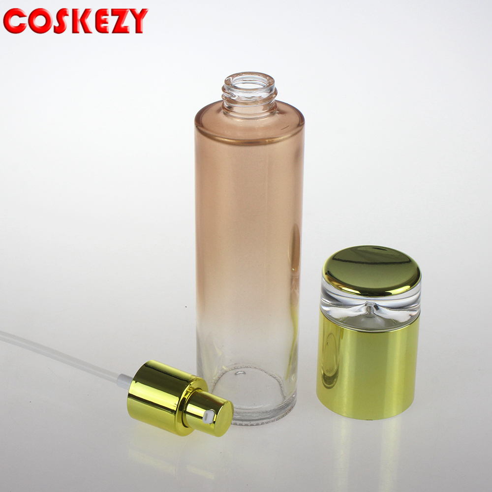 Skincare 20ml 30ml 50ml 60ml 80ml 100ml 120ml Empty Glass Serum Pump Bottle for Set, High Quality 20g 30g 50g Cosmetic Jar Glass
