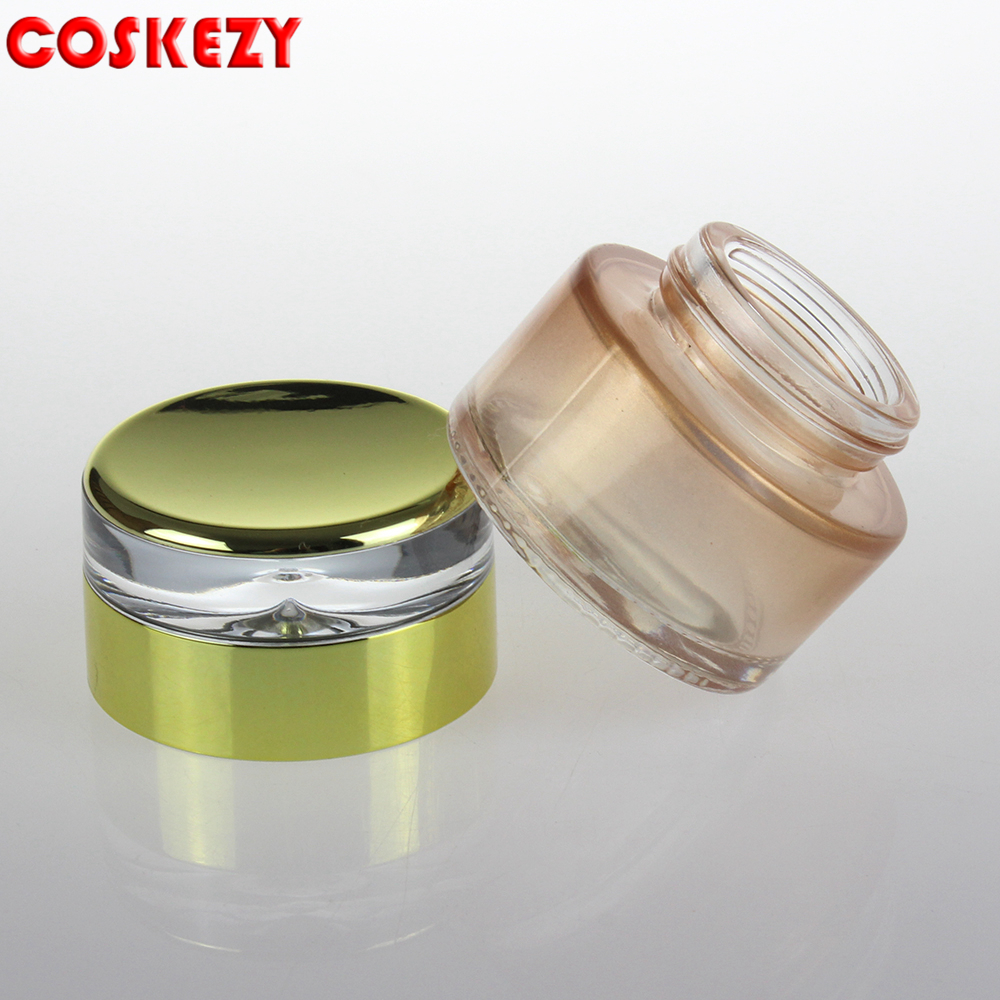 Skincare 20ml 30ml 50ml 60ml 80ml 100ml 120ml Empty Glass Serum Pump Bottle for Set, High Quality 20g 30g 50g Cosmetic Jar Glass