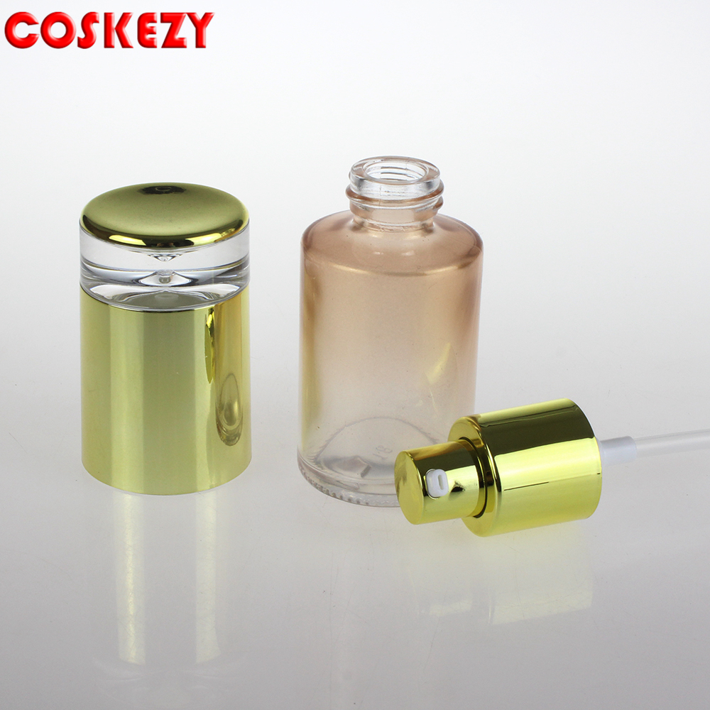 Skincare 20ml 30ml 50ml 60ml 80ml 100ml 120ml Empty Glass Serum Pump Bottle for Set, High Quality 20g 30g 50g Cosmetic Jar Glass