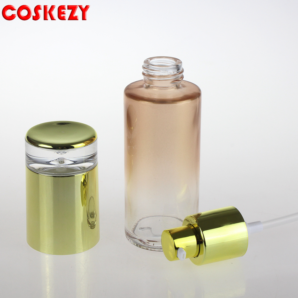 Skincare 20ml 30ml 50ml 60ml 80ml 100ml 120ml Empty Glass Serum Pump Bottle for Set, High Quality 20g 30g 50g Cosmetic Jar Glass