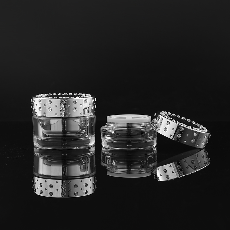 Skincare Body Cream Clear Double Wall Acrylic 15g 30g 50g Cosmetic Cream Jar with Round Lid