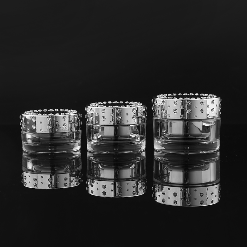 Skincare Body Cream Clear Double Wall Acrylic 15g 30g 50g Cosmetic Cream Jar with Round Lid