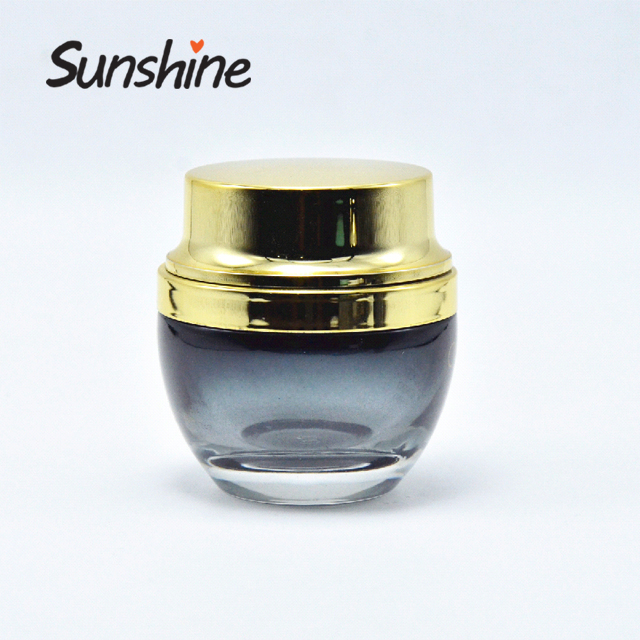 Skincare Coloured Glass Cosmetic 50ml Clear Cream Jar Glassware