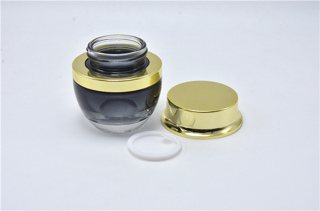 Skincare Coloured Glass Cosmetic 50ml Clear Cream Jar Glassware