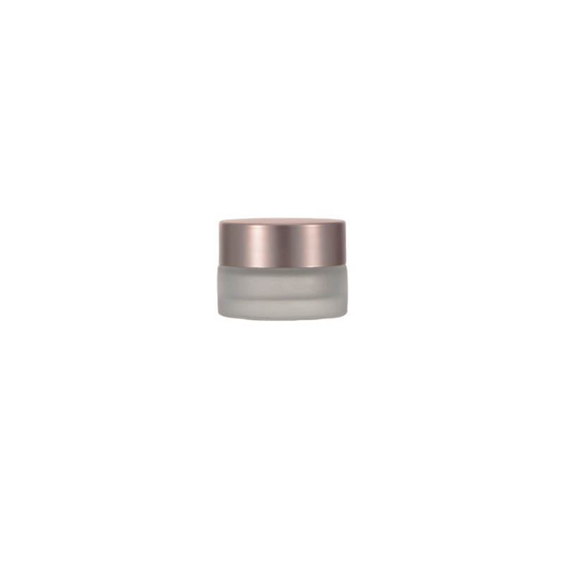 Skincare Cosmetic Face Packaging 1OZ 2OZ 3OZ Frost Glass Cream Jar With Rose Gold Lid