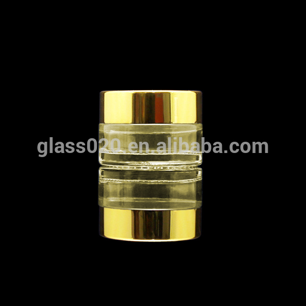 Skincare Package Customized Yellow Cosmetic Clear 30ml Frosted Glass Cream Jar