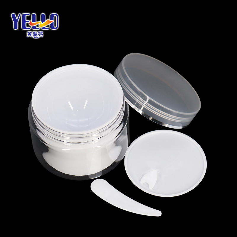 Skincare Packaging Custom Empty Clear Double Wall 15ml 30ml 50ml 100ml 150ml 200ml Cosmetic Plastic Jar