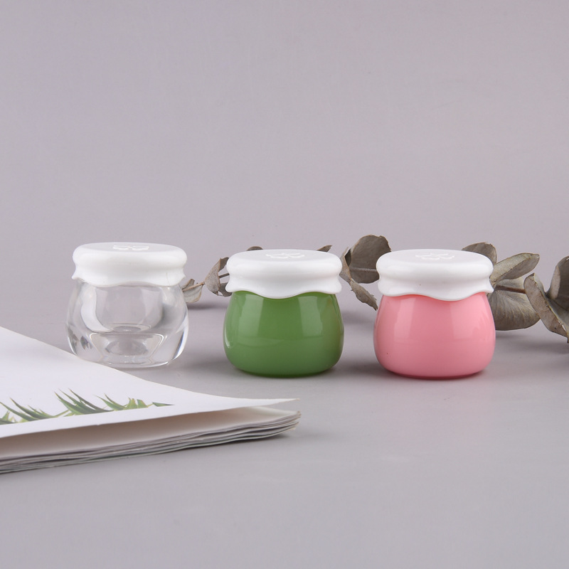 Skincare Packaging Plastic mini cute 10ml cream jar face skin cream jar lip balm container jar