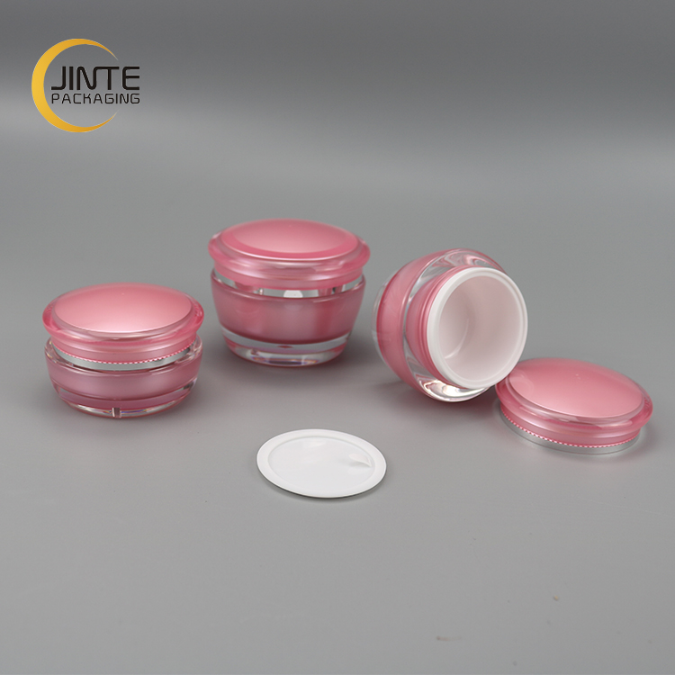 Skincare Packaging Sets Summer Pink Color Women's Care Packaging 15ml 30ml 50ml Acrylic Cream Jar