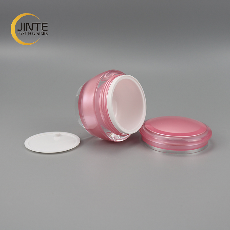 Skincare Packaging Sets Summer Pink Color Women's Care Packaging 15ml 30ml 50ml Acrylic Cream Jar