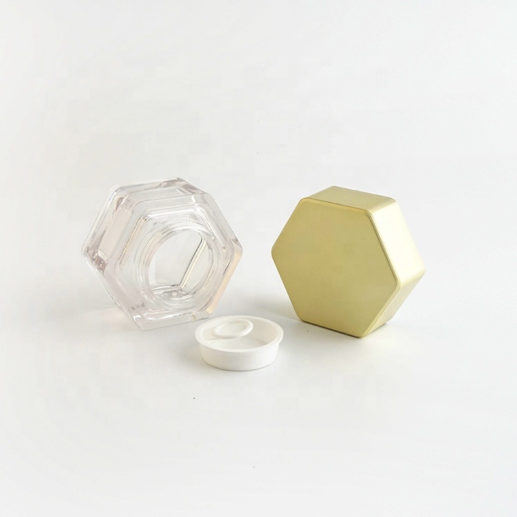 Skincare Packaging Thick Wall hexagonal PETG Cream Pot For Moisturizing Cream Gel