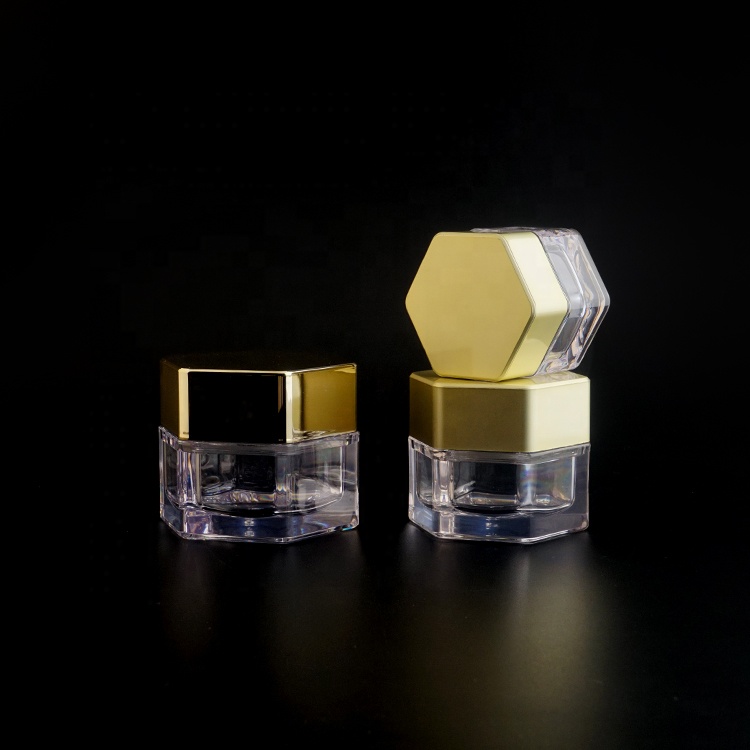 Skincare Packaging Thick Wall hexagonal PETG Cream Pot For Moisturizing Cream Gel