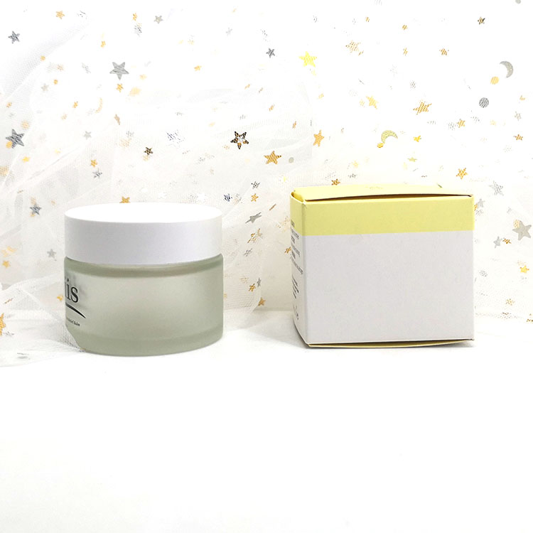 Skincare face cream container 30ml 50ml 100ml facial clay container frosted glass jars cosmetics