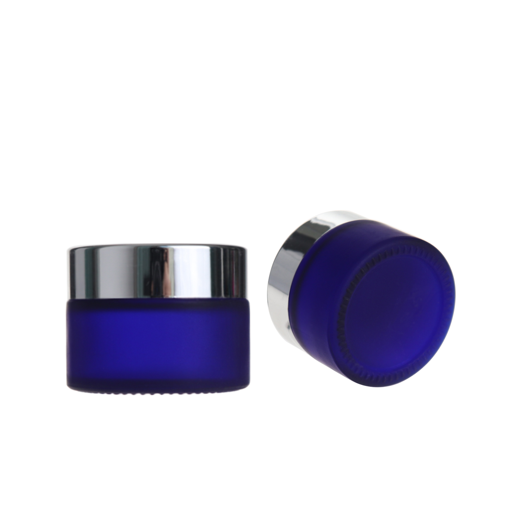 Skincare frosted blue 30g cosmetic jar glass jar cosmetic packaging eye cream jars