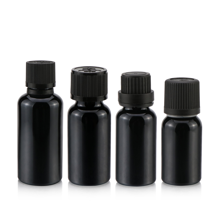 Skincare packaging 10ml 15ml 20ml 30ml 50ml 100ml essential oil round uv dark violet cosmetic glass bottles with screw cap