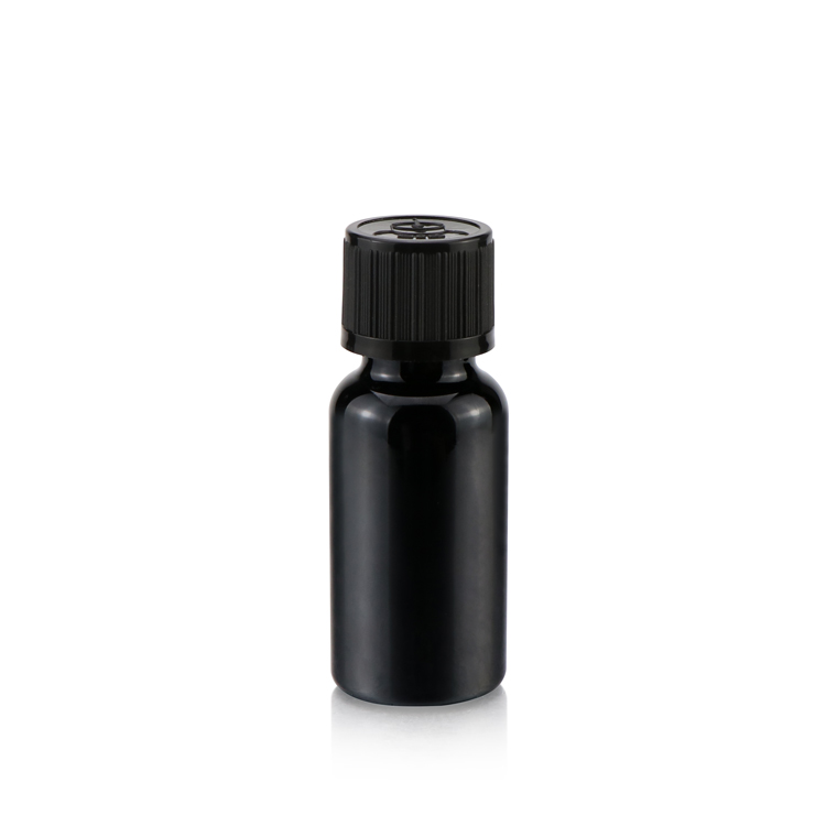 Skincare packaging 10ml 15ml 20ml 30ml 50ml 100ml essential oil round uv dark violet cosmetic glass bottles with screw cap