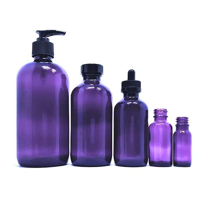 Skincare packaging 15ml 30ml 60ml 120ml empty Clear Blue Green amber black matte lotion Boston round glass dropper bottle