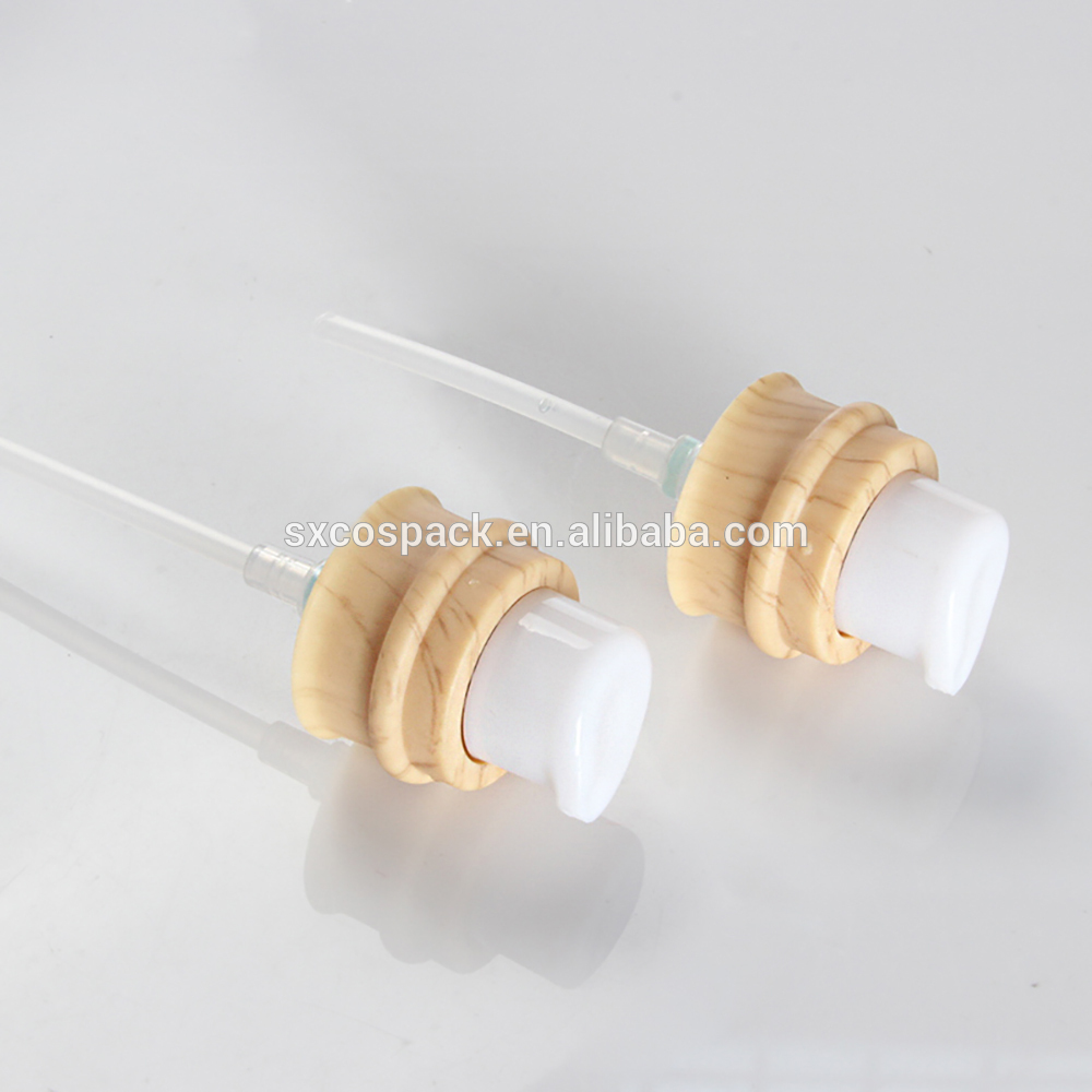 Skincare packaging 50ml 110ml 150ml glass cosmetic bottle, glass bottle pump with white and bamboo grain lid