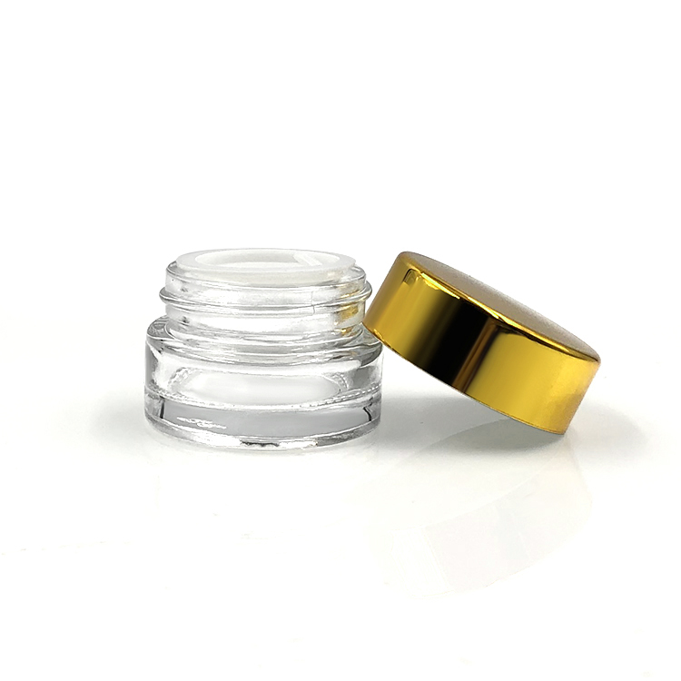 Skincare packaging round 5ml 1oz 2oz 4oz small sample  cosmetic glass eye cream jar