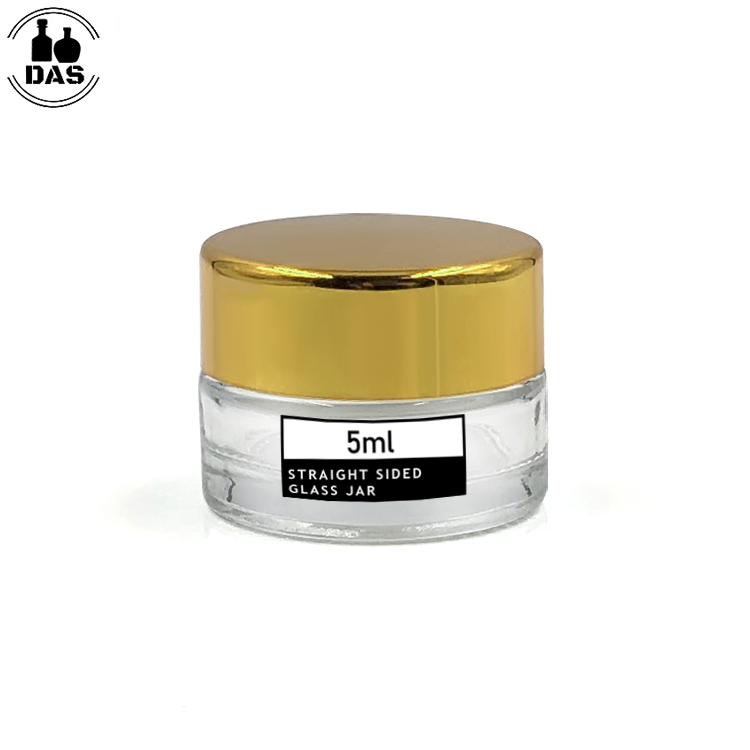 Skincare packaging round 5ml 1oz 2oz 4oz small sample cosmetic glass eye cream jar