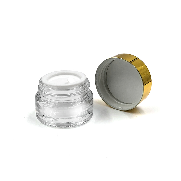 Skincare packaging round 5ml 1oz 2oz 4oz small sample cosmetic glass eye cream jar