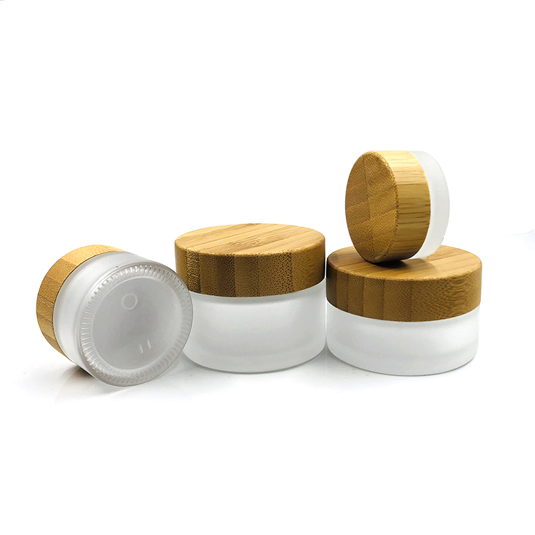 Skincare packaging round 5ml 1oz 2oz 4oz small sample cosmetic glass eye cream jar