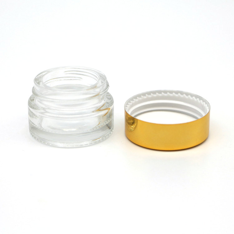 Skincare packaging round 5ml small cosmetic sample glass eye cream jar