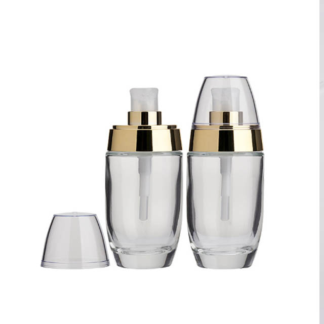 Skincare pump bottle 30ml 50ml frosted glass bottles for lotion