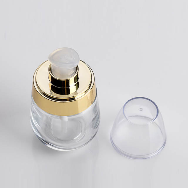 Skincare pump bottle 30ml 50ml frosted glass bottles for lotion