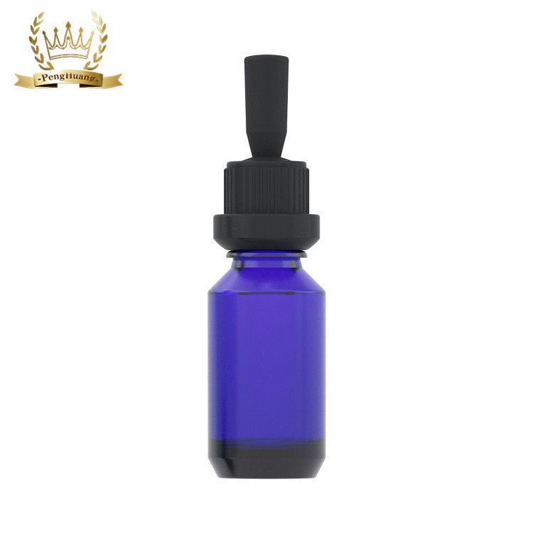 Slant Shoulder 5ml to 100ml Clear Amber Blue Green Glass Essential Oil Bottle with Bullet Cap