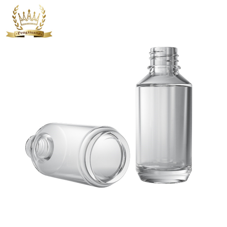 Slant Shoulder 5ml to 100ml Clear Amber Blue Green Glass Essential Oil Bottle with Bullet Cap