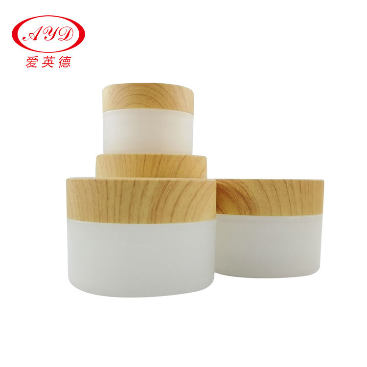 Slap-up Bamboo Texture Double-layer PP Plastic Cosmetic Cream Jar