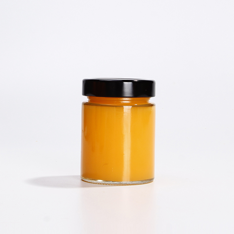 Slim Round Shape Glass Jar with Sealed Lid 380ml for Juice