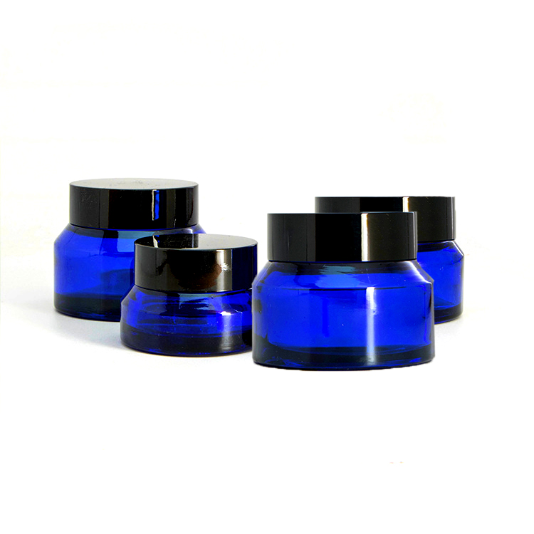 Slope Shoulder Cream Matte Black glass jar 30g with plastic screw cap easy open lid good quality