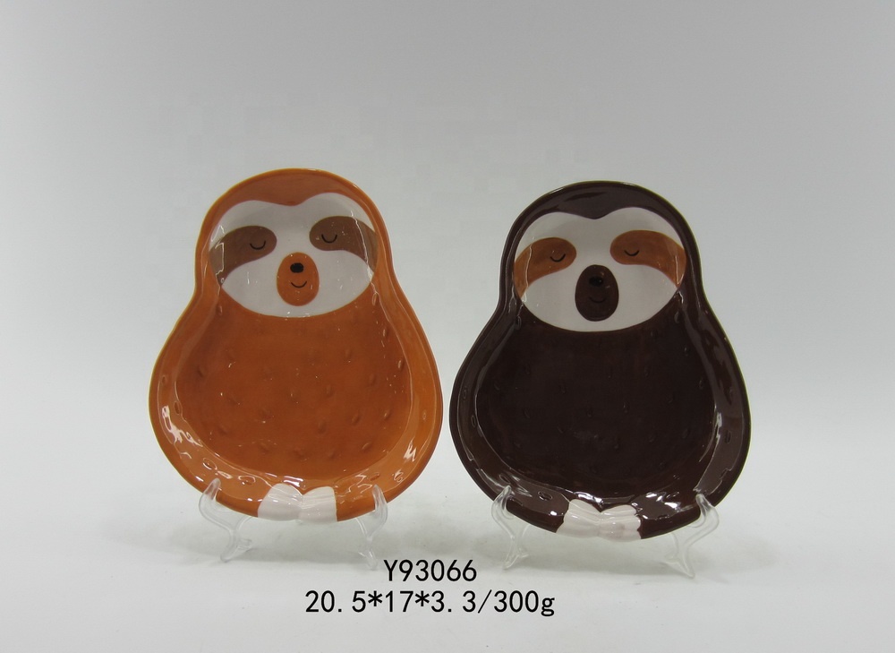 Sloth Shape Cookie Jar Ceramic Food Container Sloth Candy Jar for Kitchen Storage or Party Decor
