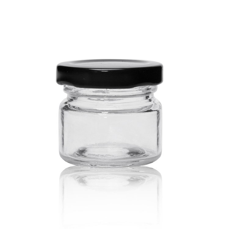Small 1 oz 30ml Honey Jelly Glass Jars with 43mm Twist Off Lids