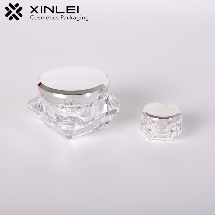 Small 3g 5g 10g 15g 20g 30g 50g diamond shape jar acrylic lip scrub container
