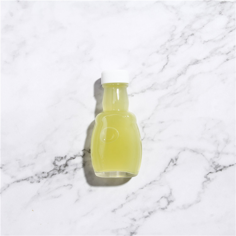 Small Bear Shape 50ml Mini Clear Glass Bottle with Screw Cap for Champagne