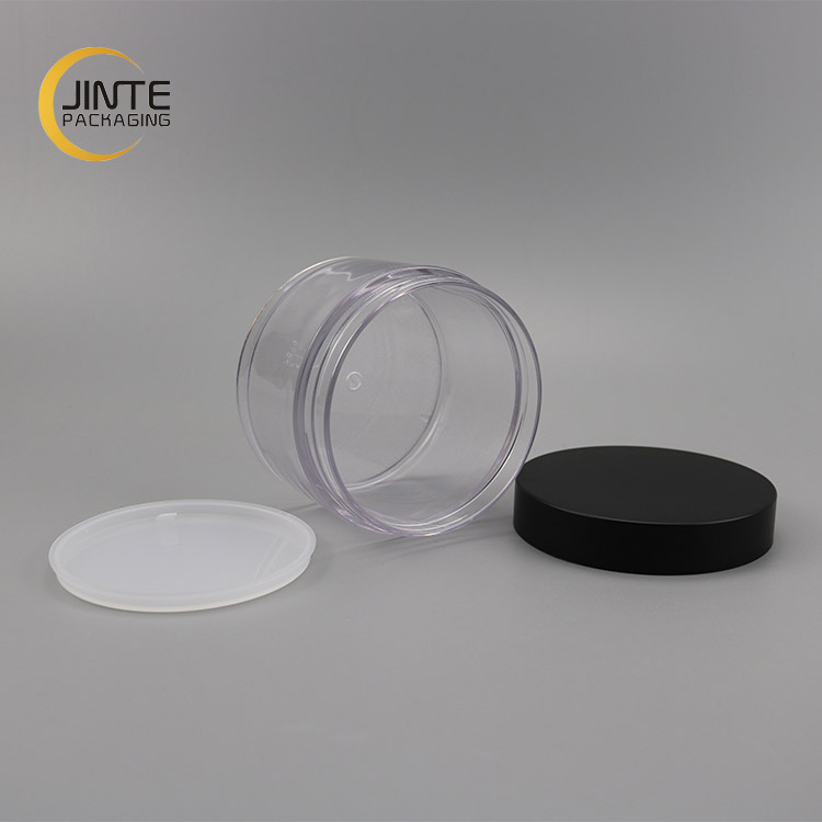 Small Capacity Lip Scrub Container 5g 10g 15g 20g With Matt Frosted Black Lid For Lip Balm Eye Serum